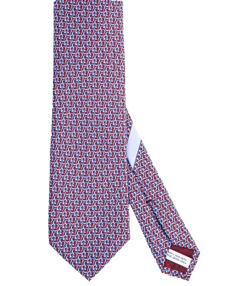 Shop SALVATORE FERRAGAMO  Tie: Salvatore Ferragamo silk tie with sinuous ribbons that intertwine in the iconic Gancini print.
Composition: 100% silk.
Made in Italy.. 350720 75445-005